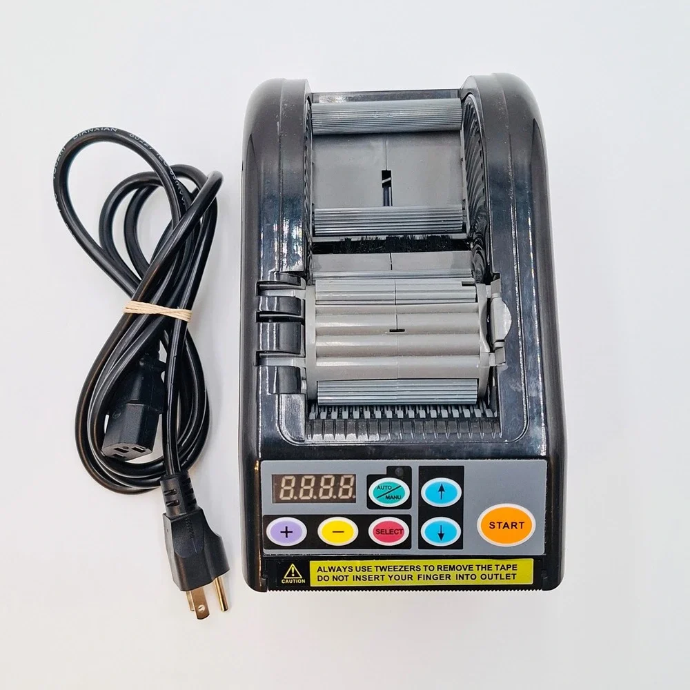 Automatic Electric Tape Dispenser Cutter Packaging Machine w/ Cord & Tweezers